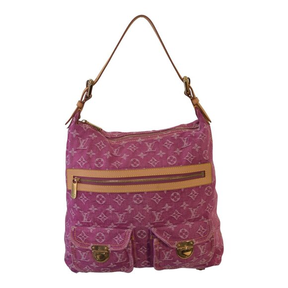 LOUIS VUITTON LV Monogram Pink Indigo Denim Baggy GM Shoulder Bag - Picture 1 of 16